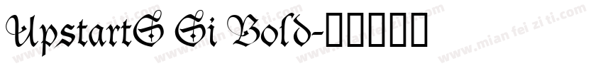 UpstartS Si Bold字体转换